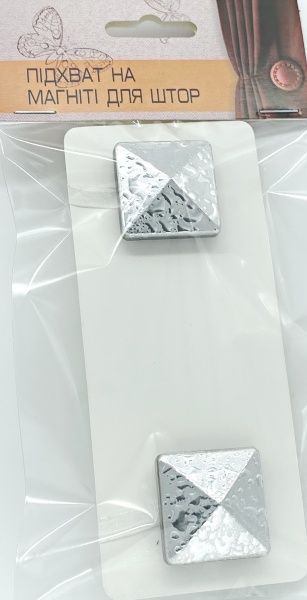 Магнит Квадрат 30х30 мм мокрое серебро Н0002-2а MISLT