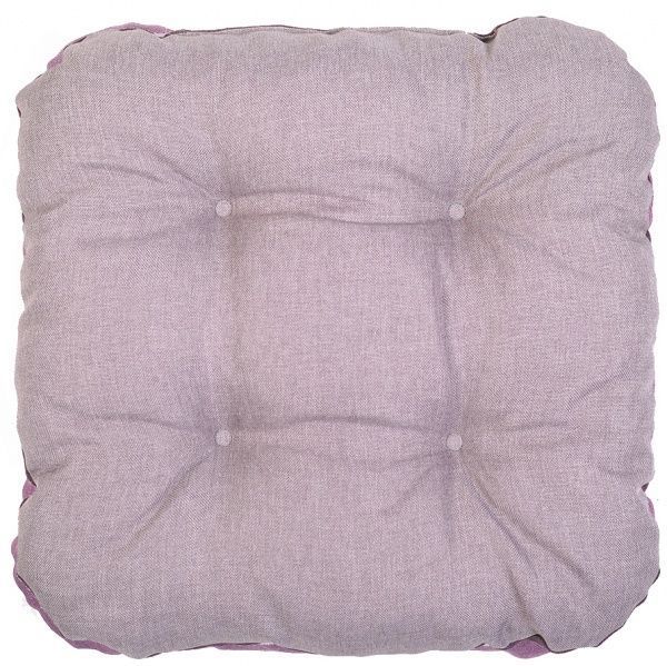 Подушка на стул Безе 41х41х8 жаккард С12+С17 (сиреневый+фиолетовый)