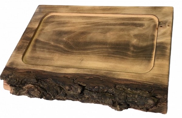 Доска сервировочная с обжигом и корой 29х20 см Tarkus
