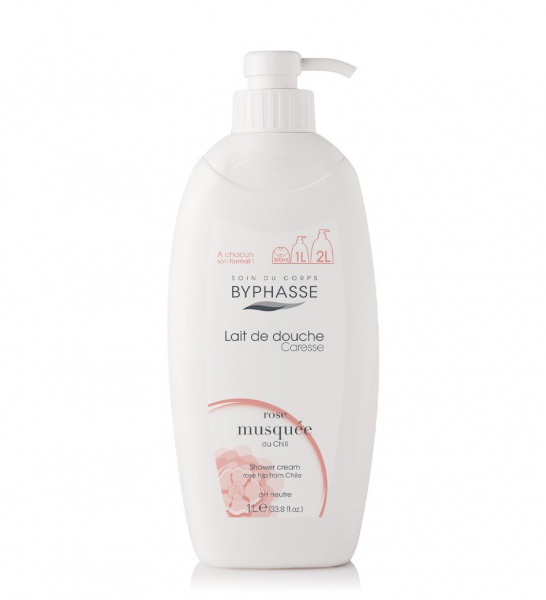 Гель для душа Byphasse Caresse шиповник 1000 мл