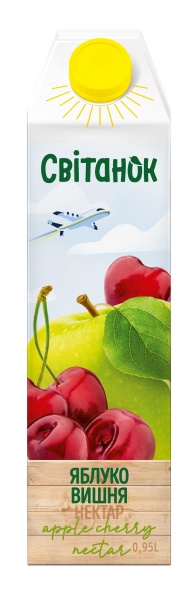 Нектар Світанок Яблочно-вишневый 0,95 л 
