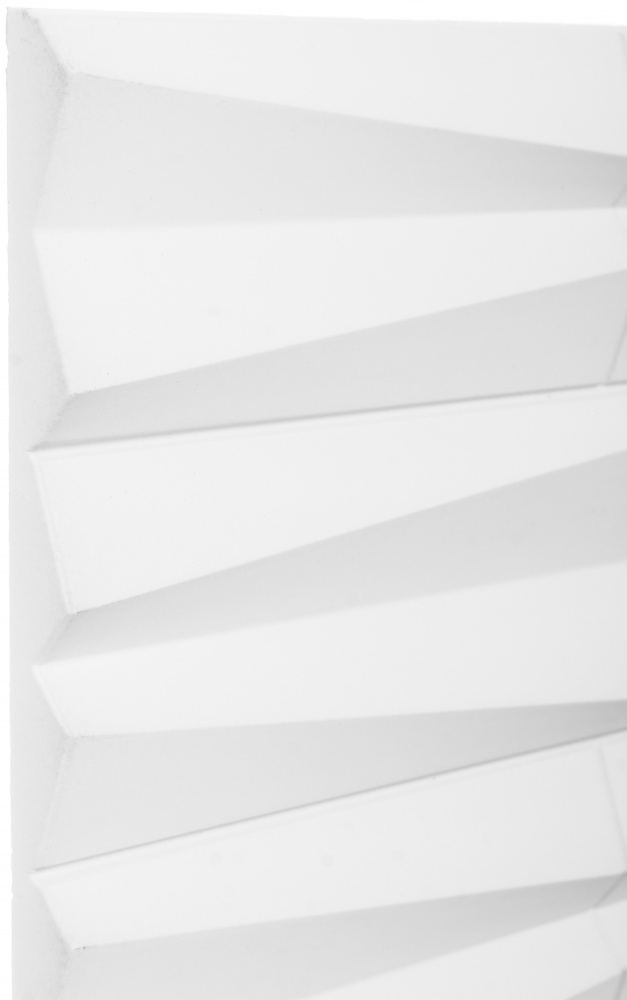 3D-панель с ПВХ 60x120x2,5 cм белый E004-1