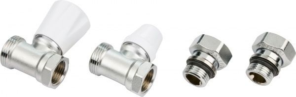 Комплект прямых радиаторных кранов Caleffi 1/2