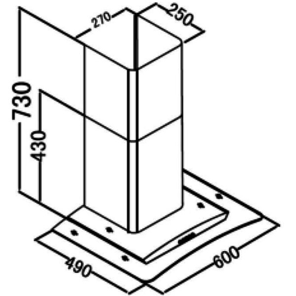 Вbтяжка Pyramida BH 60 INOX