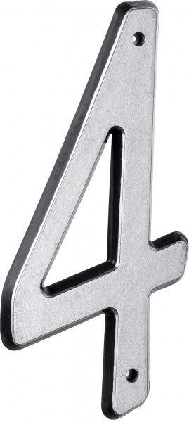 Цифра пластик срібний 108 мм Larvij LN5-PL112-MS #4