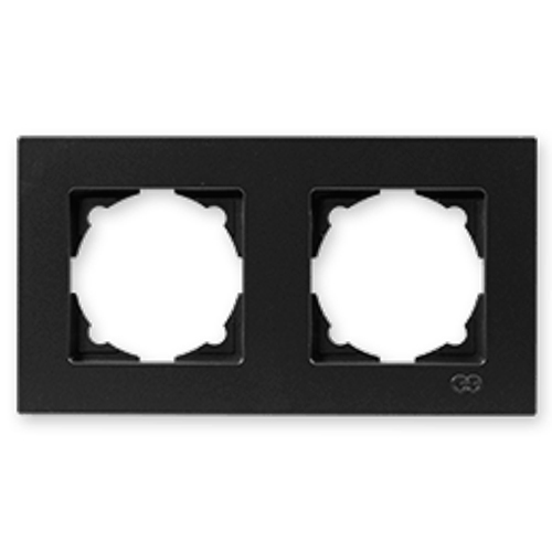 Рамка двухместная Gunsan Eqona горизонтальная черный 01 40 34 00 000 141