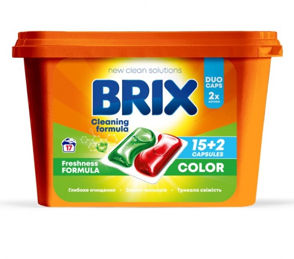 Капсулы для машинной стирки BRIX Color 17 шт. 