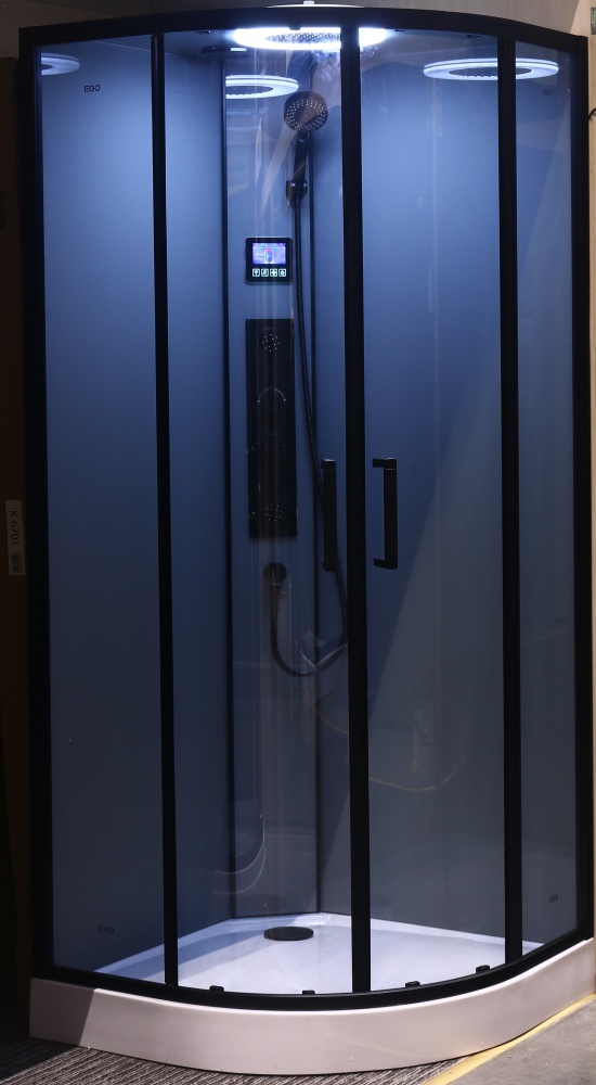 Душевой бокс EGO Pure Black Light 90x90 см K-6701