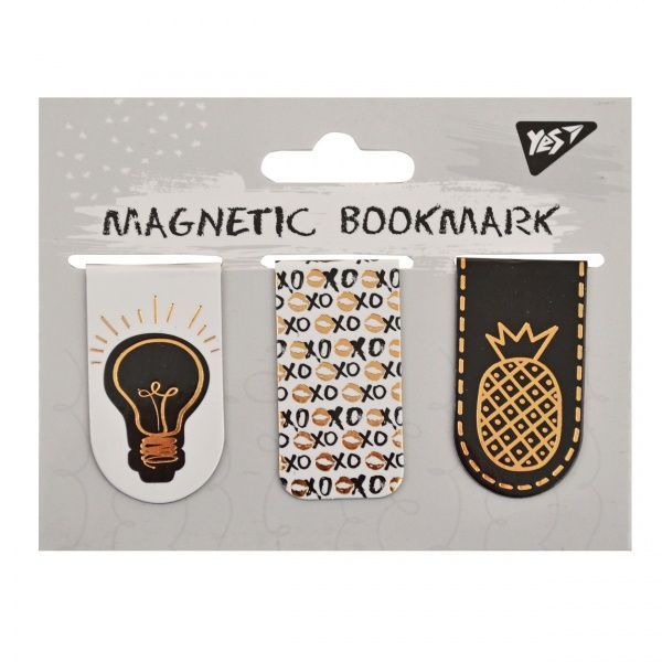 Закладки магнитные YES Golden mark 3 шт. 707000 