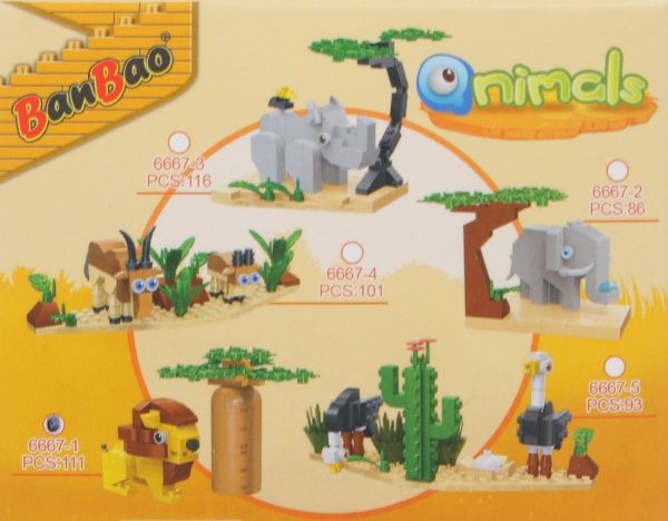 Конструктор BanBao Africa Дикі тварини 6667