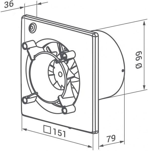 Вытяжной вентилятор Вентс Эйс 100 ТН