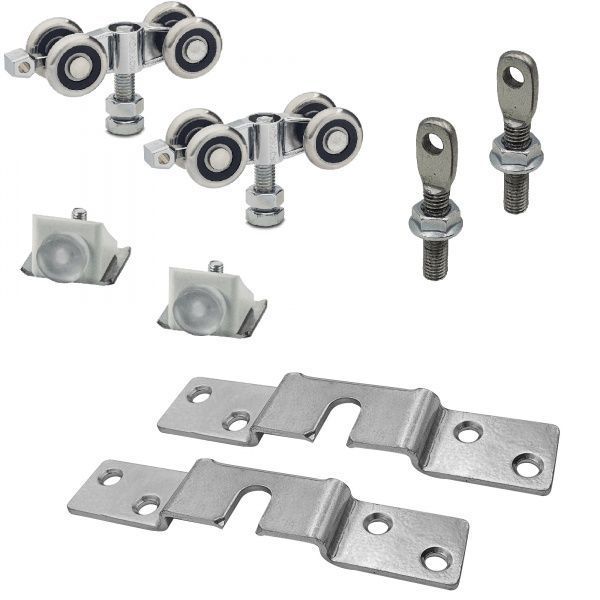 Комплект стальных роликов Новатор для дверей до 150 кг СТ-150 