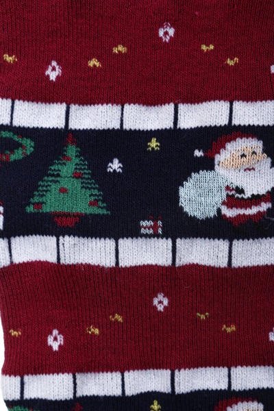 Шкарпетки жіночі Luna Сніговик з ялинками червоні р.23-25 темно-синій із чорним 1 шт.