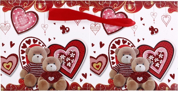 Коробка самосборная сердца EBXS9850 15х15 см