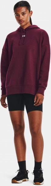 Джемпер Under Armour UA RIVAL FLEECE OS HOODIE 1379493-600 р.S-M бордовый