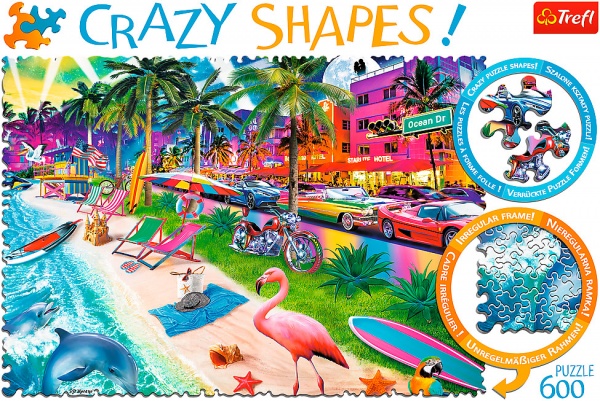 Пазлы Trefl Безумные формы. Майами-Бич 600 элементов 11132
