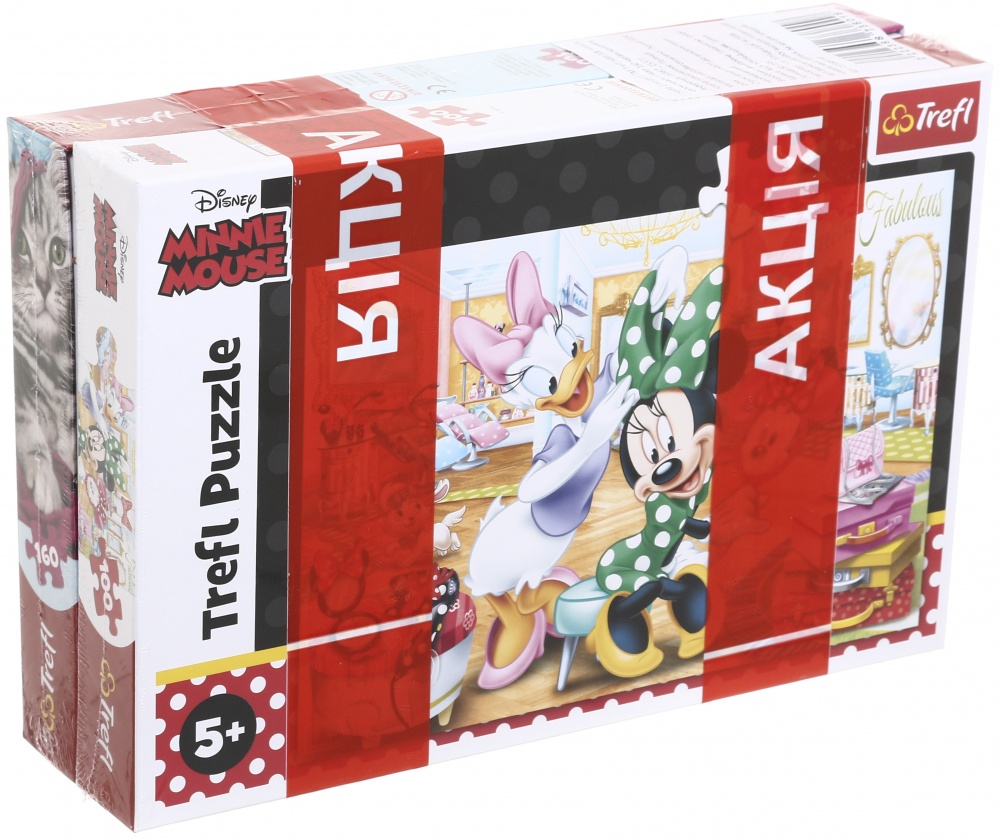 Набор пазлов Trefl 2 по цене 1 Минни в салоне красоты + Очаровательные котята 16387_15371