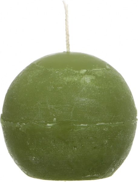 Свічка Рустік куля темно-тепло зелений Luna