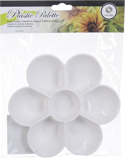 Палитра пластиковая Цветок A15464 17,7 см
