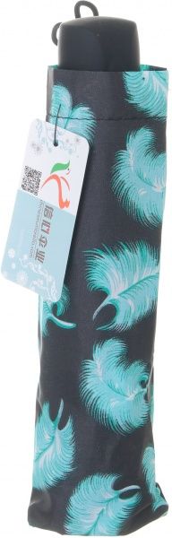 Парасолька Пір'я, складна, півавтомат бірюзовий 