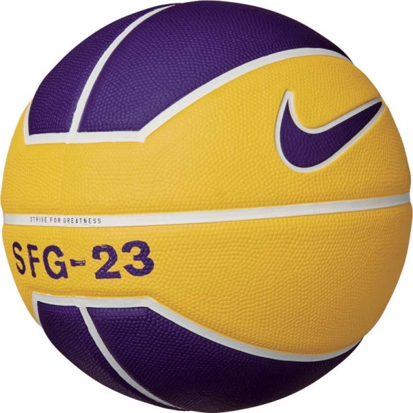 Баскетбольний м'яч Nike PLAYGROUND 4P L JAMES N.000.2784.728 р. 7 жовто-блакитний 