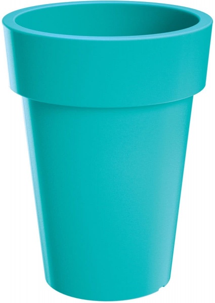 Горщик пластиковий Prosperplast Lofly slim круглий 38,2л морська хвиля (70708-320) 