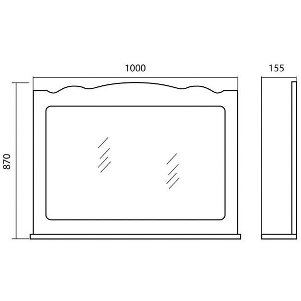 Дзеркало Аква-Родос Класік 100x87 см