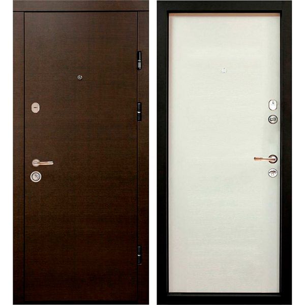 Двері вхідні Міністерство дверей КС Мікс+ венге / білий 2050х860мм праві