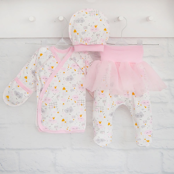 Комплект для новорожденных Blanka Тучка бежевый р.56–62 110178 