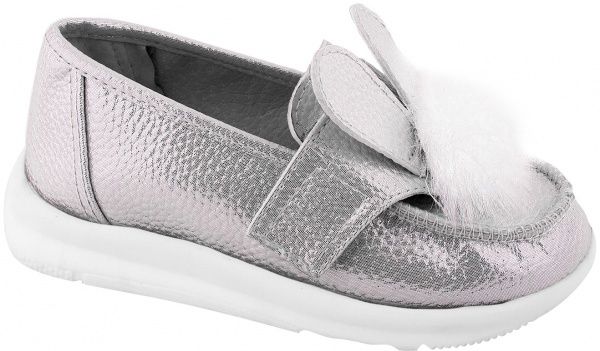 Туфлі для дівчаток БЕЛСТА Зайчик р.25 срібний 18-08 