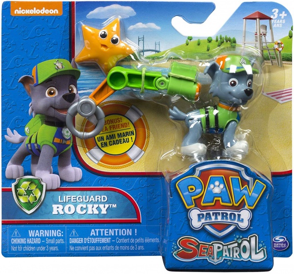 Фигурка Spin Master Щенячий патруль Рокки с механической функцией серия Щенки-супергерои 