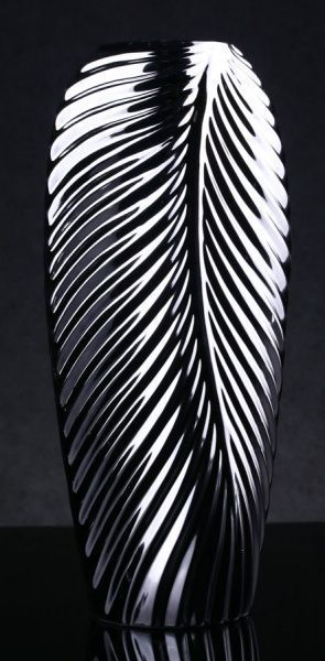 Ваза керамическая Feather 17х14,4х36,3 см, серебряная