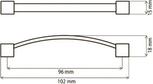 Меблева ручка DN 96 G2 A хром 96 мм хром DC
