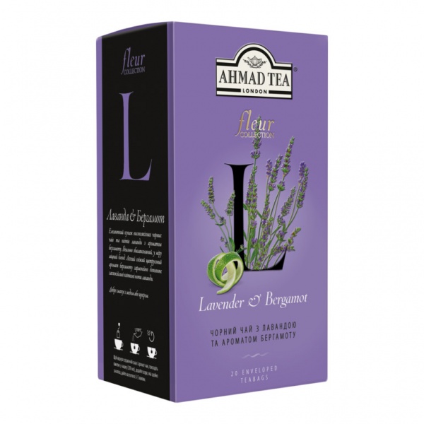 Чай чорний AHMAD Лаванда & Бергамот 20 шт. 