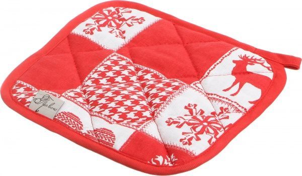 Прихватка Святкова-Печворк 20x20 см червоний Прованс 