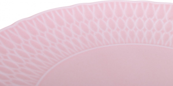 Тарілка обідня Sofia 21 см порцелянова рожева Cmielow