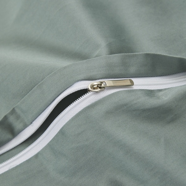 Комплект постільної білизни Solid сімейний зелений La Nuit 