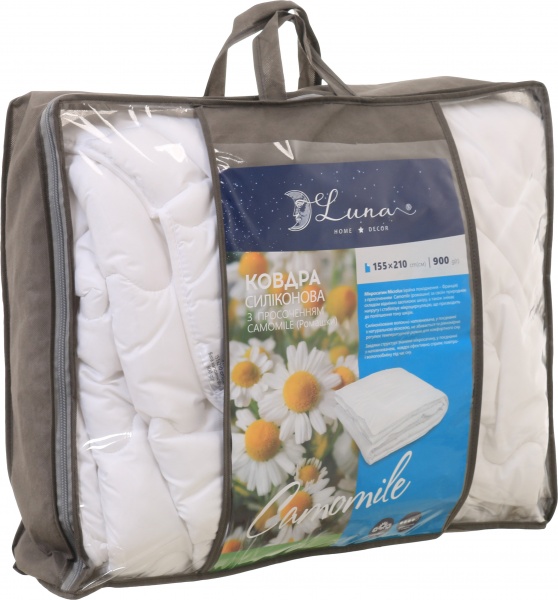 Ковдра с пропиткой Camomile (ромашка) 155х210 см Luna білий