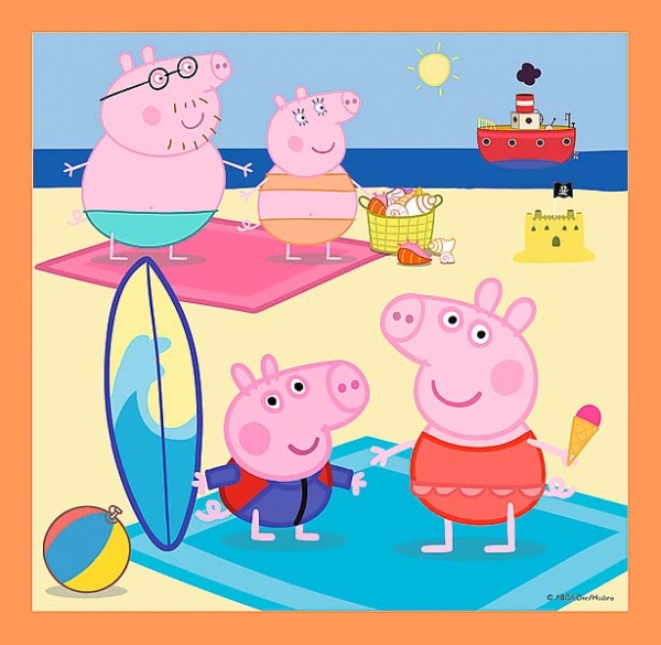 Пазли Trefl 3 в 1 Свинка Пепа. Винахідлива Пепи 34852