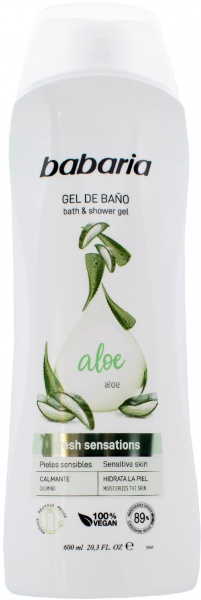Гель для душа Babaria с алоэ вера 600 мл