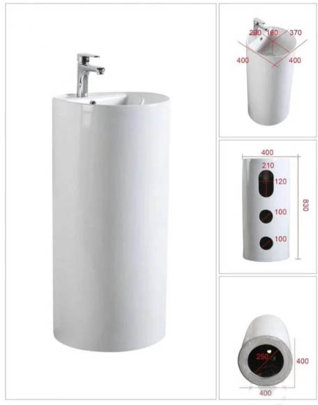 Умывальник ScandiSPA отдельно стоящий 400х400х830 мм