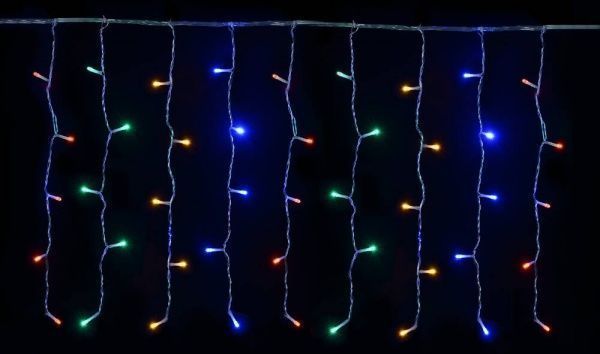 Электрогирлянда-штора Феєрія разноцветная QC3006-1 светодиодная (LED) 400 ламп 0,5 м