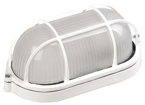 Світильник адміністративний IEK НПП1402 овал/решітка 60 Вт IP54 білий 