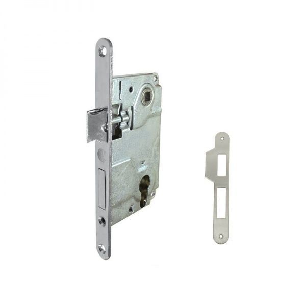 Дверний замок міжкімнатний STV JNI9171 NP з відповідною планкою нікель