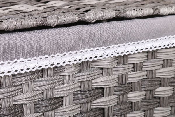 Кошик плетений з текстилем Tony Bridge Basket 39x30x56 см JC16-3AB-1 