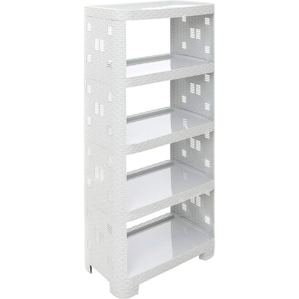 Этажерка Тарлев Ротанг 5-уровневая серая