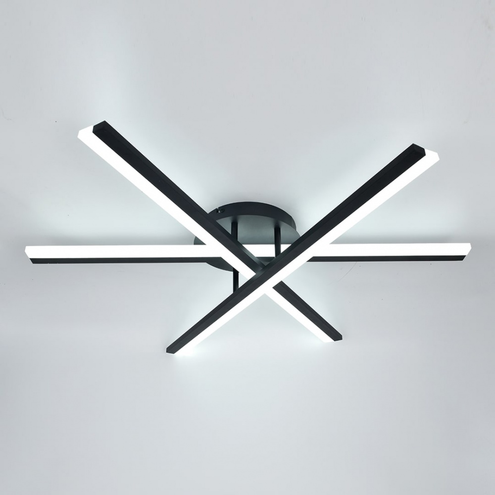 Люстра стельова Hopfen MAGI-3 BK 3x65 Вт LED-модуль чорний