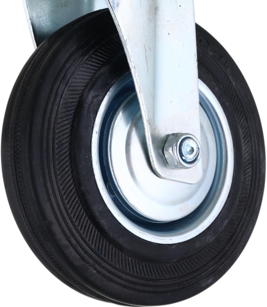 Колесо d125 мм резиновое поворотное с резьбовым штырем M10