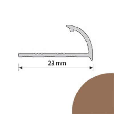 Уголок для плитки Salag внешний 08 ПВХ 9 мм 2,5м карамель 