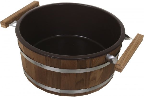 Запарник из термодревесины и пластиковой вставкой 15л